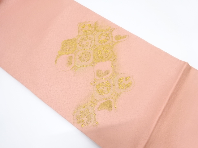 JAPANESE KIMONO / VINTAGE FUKURO OBI / SILK / EMBROIDERY / SHOCHIKUBAI